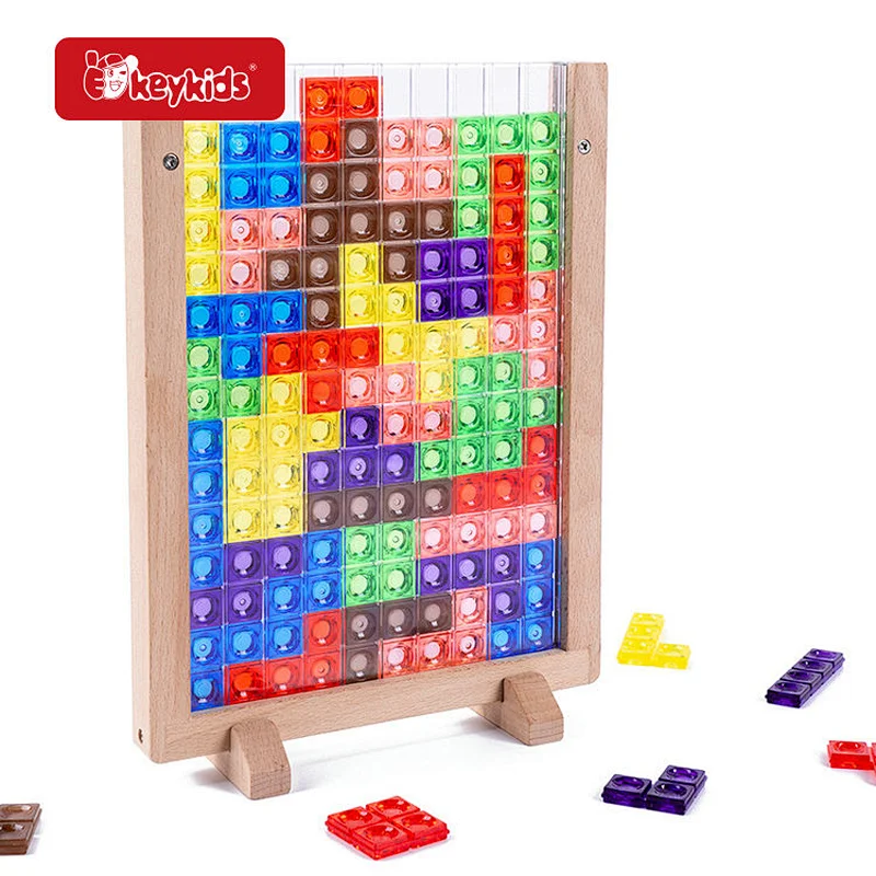 Montessori Puzzle 3D Wooden Transparent Brain Toy for Kids W14A395